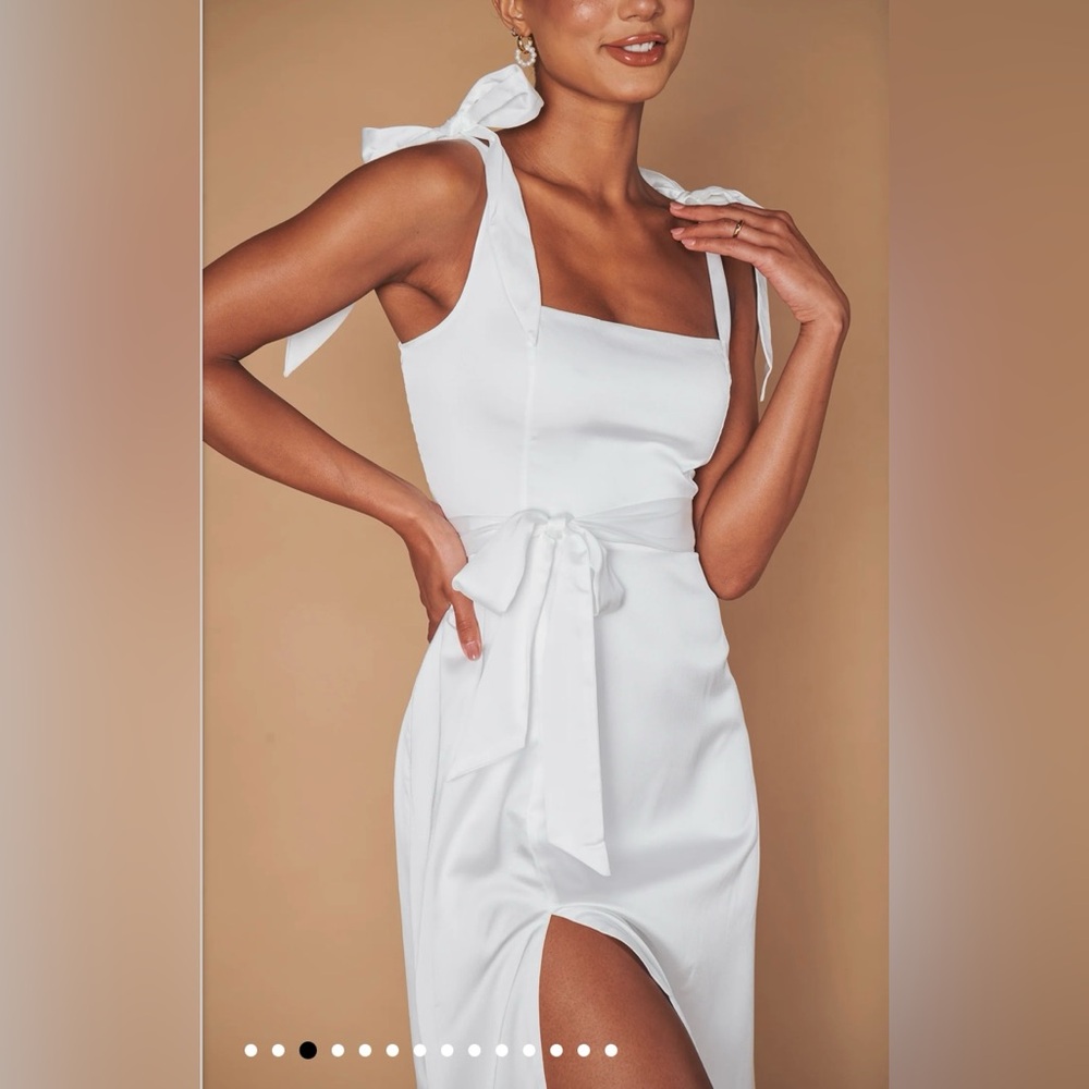 NWOT SHOW ME YOUR MUMU - Garden Midi Dress white size small - Picture 3 of 3